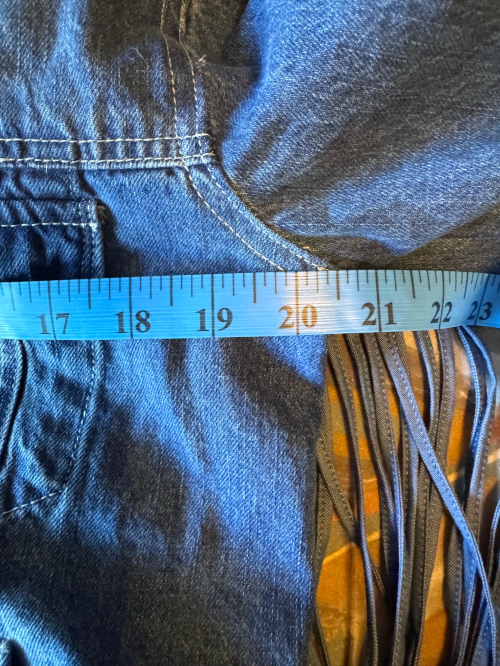 Scully Blue Denim Jacket with Long Fringe - Picture 6 of 7